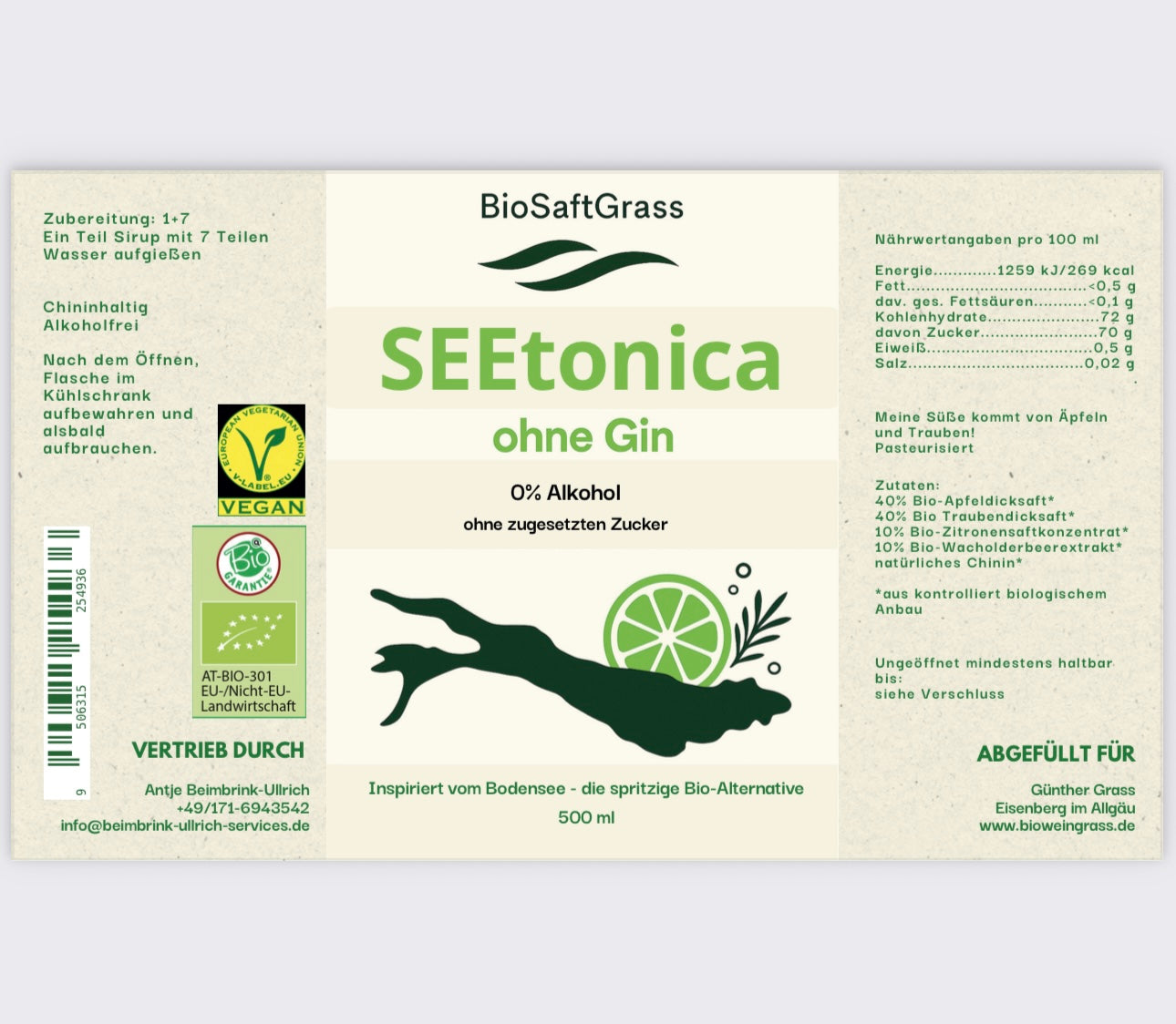 SEEtonica, der anti-alkoholische Aperitif vom Bodensee