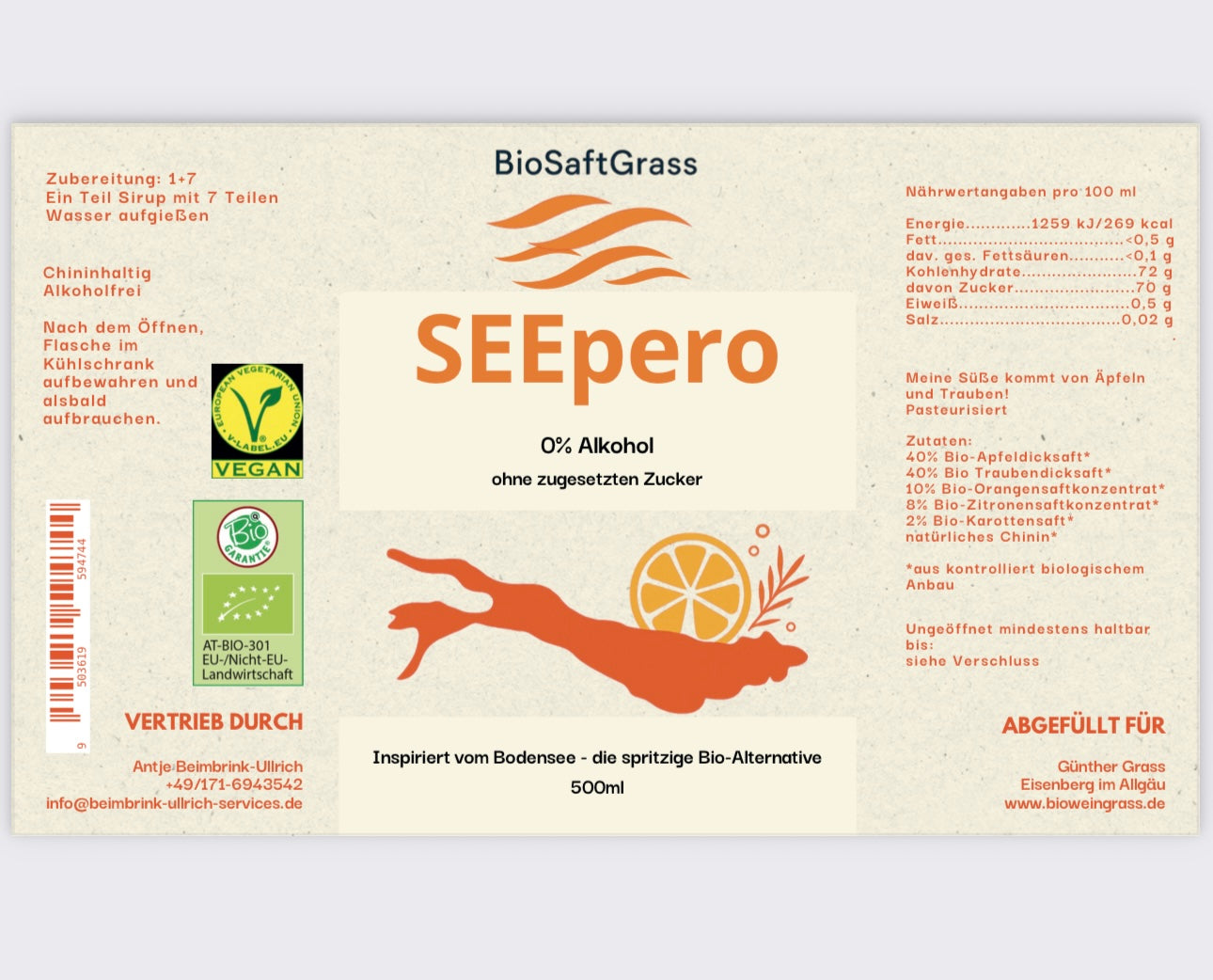 SEEpero, der anti-alkoholische Aperitif vom Bodensee